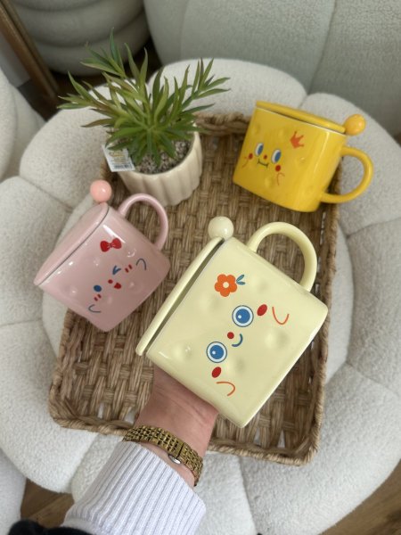 مجموعة 3 من اكواب سيراميك ال chees